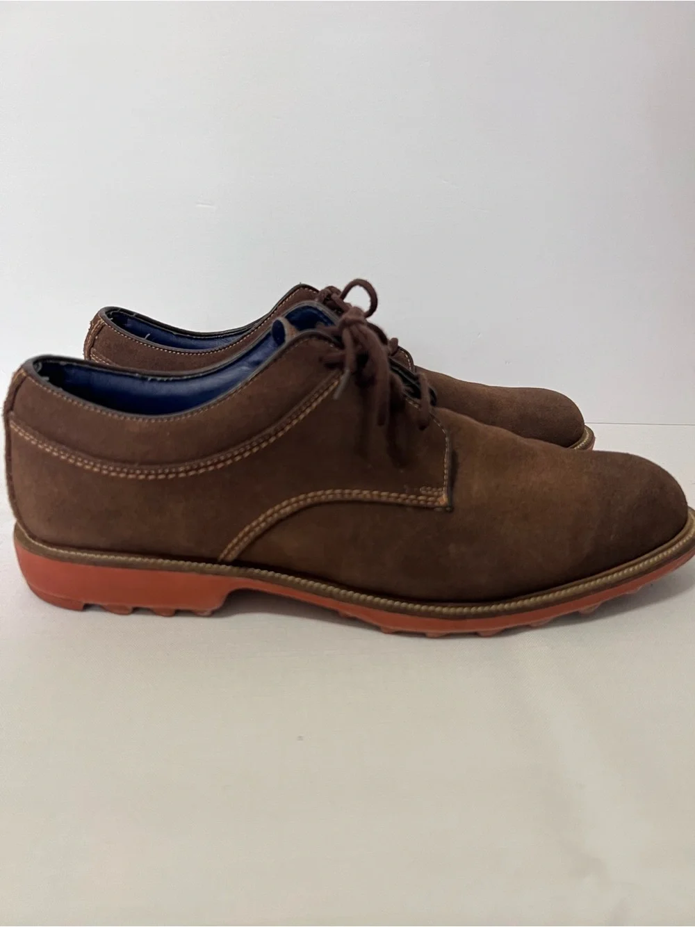 FootJoy Brown Suede Leather Club Casual Spikeless Golf Dress Shoes Size 11.5